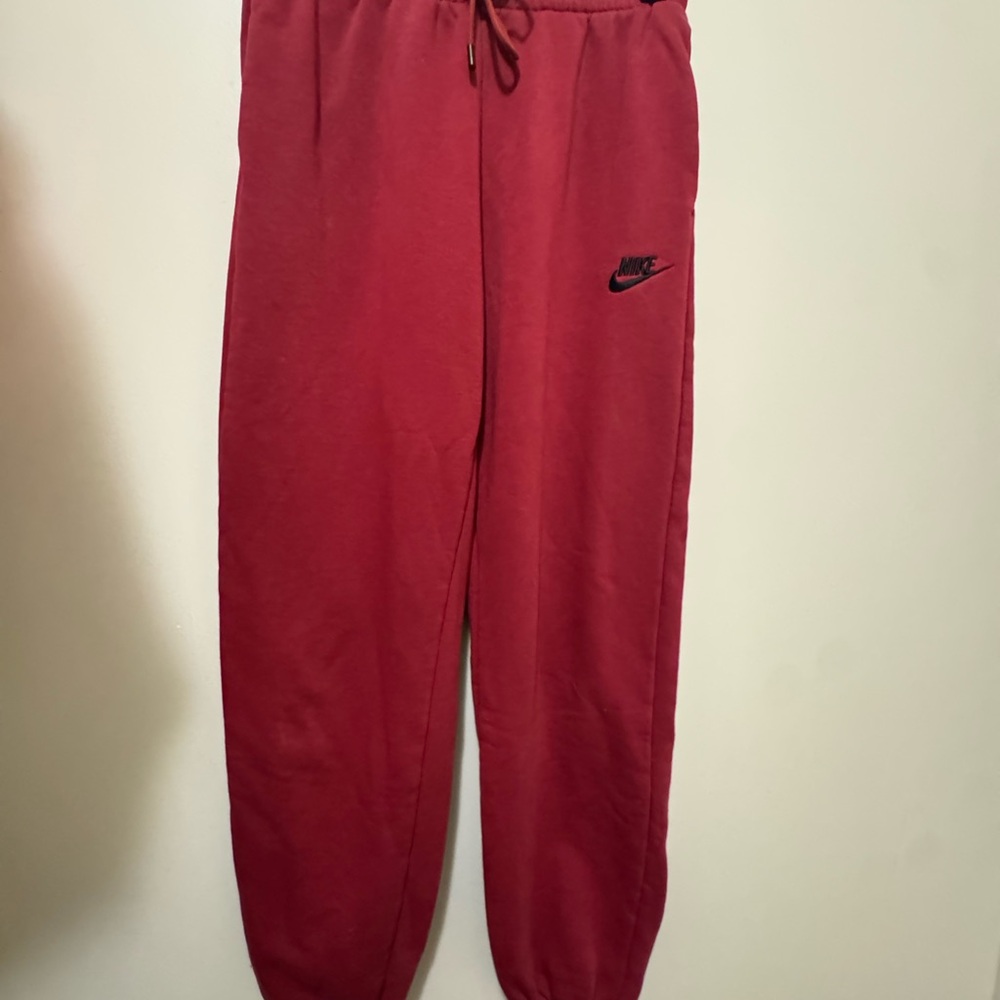 Nike Red Joggers Elastic Waistband Soft Fabric